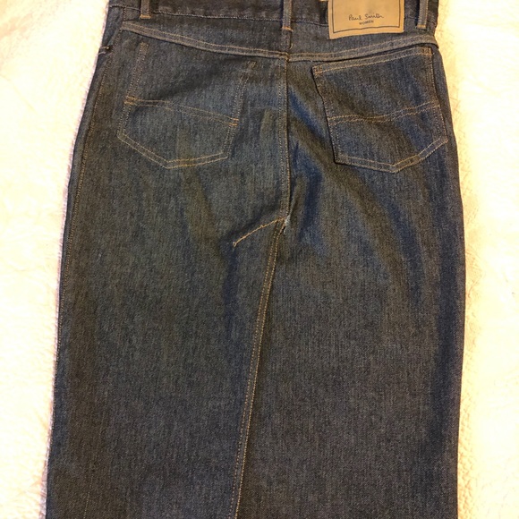Vintage Paul Smith Dark Blue Denim Pencil Skirt - Picture 1 of 8